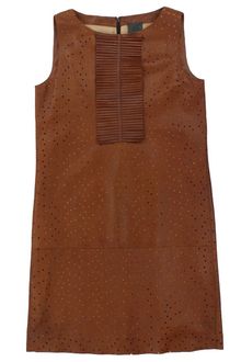 Fendi Brown Leather Dress - Lyst