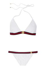 Gucci Stripe Trimmed Triangle Bikini