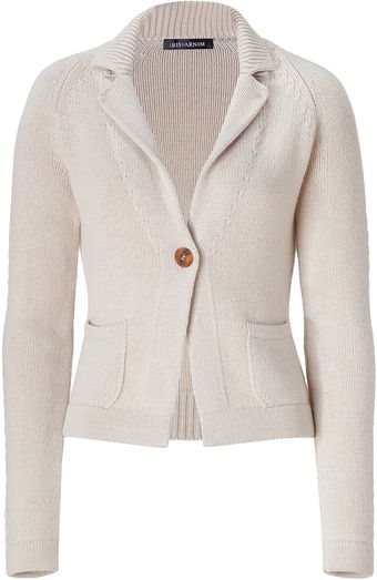Iris Von Arnim Natur Sand Cashmere Elisabeth Blazerstyle Cardigan - Lyst