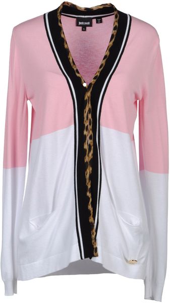 Just Cavalli Black Trim Cardigan - Lyst