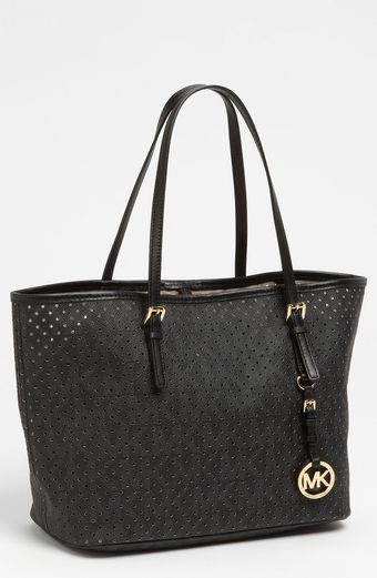 Michael by Michael Kors Signature Small Perforated Tote - Lyst