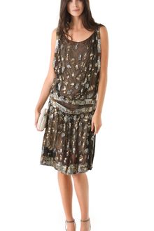 Reem Acra Silk Chiffon Flapper Dress - Lyst