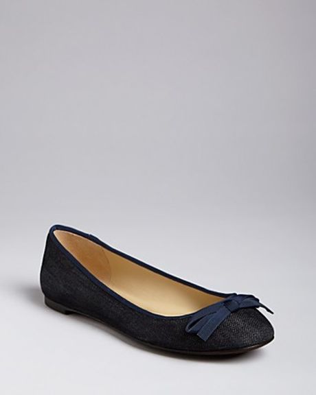 denim ballet flats