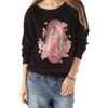 Wildfox Mary Velour Sweatshirt in Black - Lyst