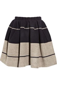 Acne Romantic Striped Wool Mini Skirt - Lyst