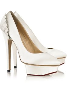 Charlotte Olympia Paloma Satin Platform Pumps - Lyst