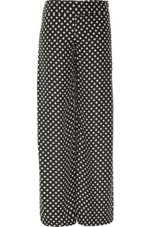 Haute Hippie Polka Dotprint Silk Wideleg Pants - Lyst