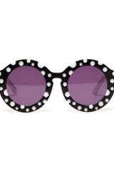 House Of Holland Dot Round Acetate Sunglasses