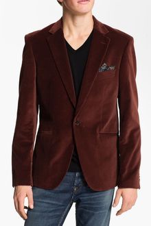 Scotch & Soda Trim Fit Velvet Blazer - Lyst
