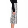 Tibi Python Printed Leather Skirt in Gray (blue multi) - Lyst