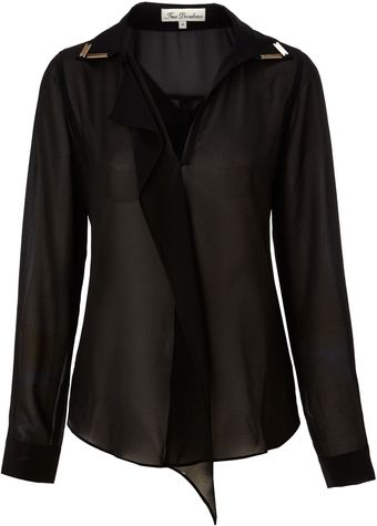 True Decadence Metal Collar Detail Shirt - Lyst