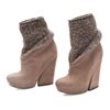 Vic Matie' Mixed Platform Booties in Brown (mud) - Lyst