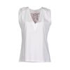 Balenciaga Sleeveless Tshirt in White (maroon) - Lyst