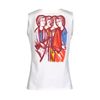 Balenciaga Sleeveless Tshirt in White (maroon) - Lyst