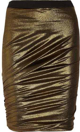 By Malene Birger Disco Metallicjersey Skirt - Lyst