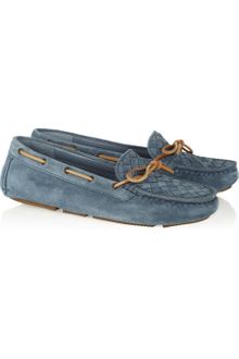 Bottega Veneta Suede Driving Shoes - Lyst