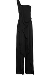 Donna Karan New York Oneshoulder Georgette Jumpsuit