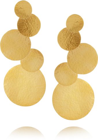 Herve Van Der Straeten Goldplated Disc Clip Earrings - Lyst