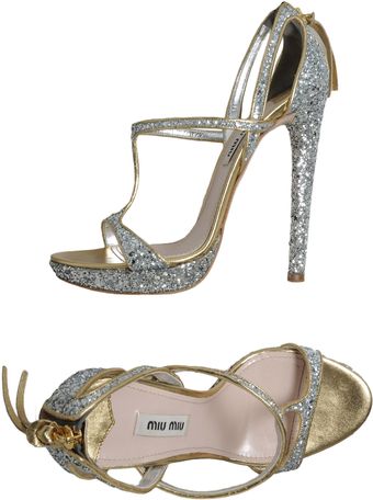 Miu Miu Platform Sandals - Lyst