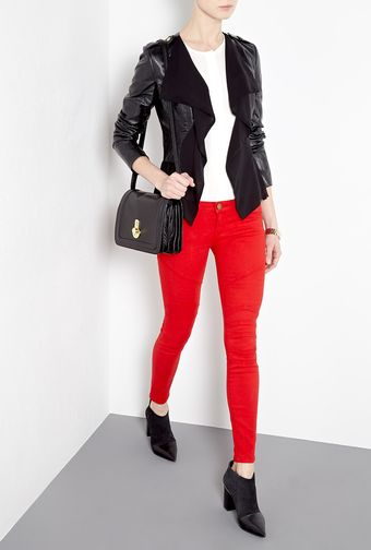 Alice By Temperley Alexander Draped Leather Jacket - Lyst