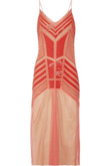 Alberta Ferretti Beaded Silk-Chiffon and Tulle Dress - Lyst