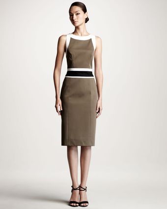 Carolina Herrera Stretch Cotton Dress - Lyst
