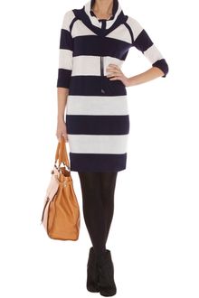 Karen Millen Sporty Stripe Knit Dress - Lyst