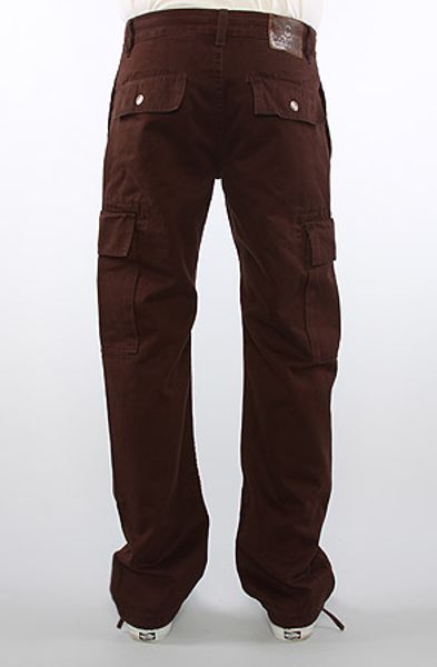 brown leather cargo pants