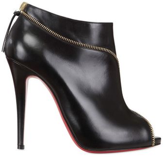 Christian Louboutin 120mm Col Zipped Calf Open Toe Low Boots - Lyst