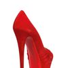 Christian Louboutin 150mm Aborina Suede Open Toe Pumps in Red - Lyst
