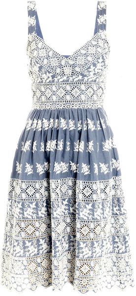 Collette By Collette Dinnigan Broderie Anglaise Dress - Lyst