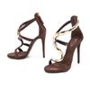 Giuseppe Zanotti Alien Hinged Sandals in Brown (cocoa) - Lyst