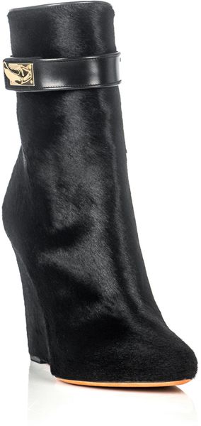 Givenchy Ponyhair Sharktooth Ankle Boots - Lyst