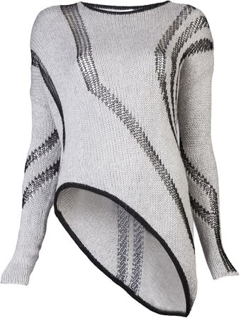 Helmut Lang Asymmetrical Sweater - Lyst