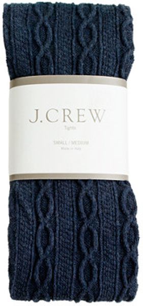 J.Crew Chunky Cable Knit Tights - Lyst