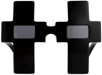 Jeremy Scott Cross Acetate Sunglasses - Lyst