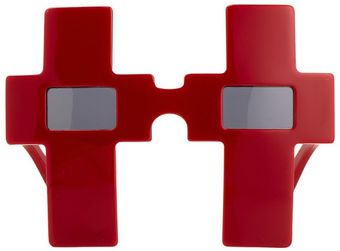 Jeremy Scott Cross Acetate Sunglasses - Lyst
