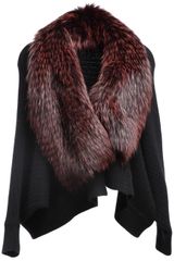 Liska Fox Fur Detail Jacket