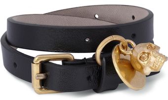 Alexander McQueen Wrap Around Leather Bracelet - Lyst