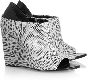 Alexander Wang Snake-effect Leather Wedges - Lyst