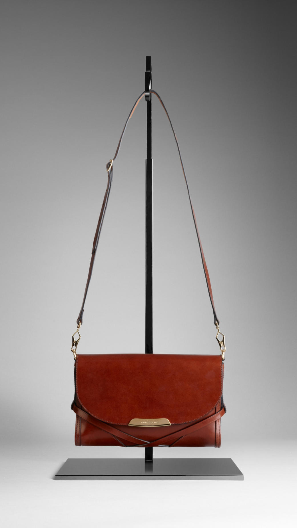Burberry Small Bridle Leather Crossbody Bag in Red (dark tan) Lyst