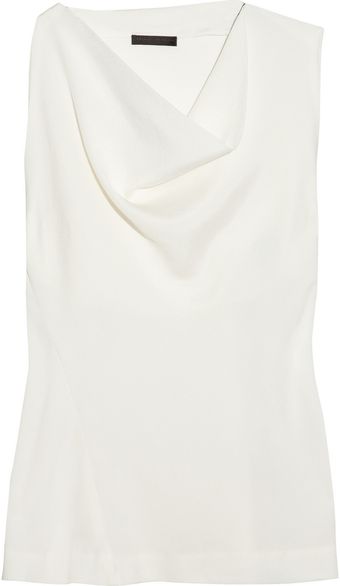 Donna Karan New York Draped Crepe Top - Lyst