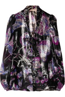 Emilio Pucci Printed Silkblend Chiffon Pussybow Blouse - Lyst