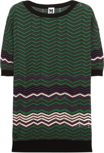 M Missoni Chevronknit Cottonblend Sweater - Lyst