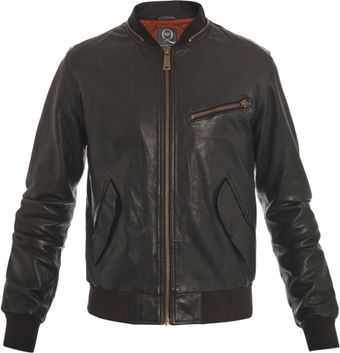 McQ by Alexander McQueen Leather Baseball Jacket - Lyst