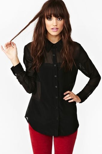 Nasty Gal Block Out Blouse Black - Lyst