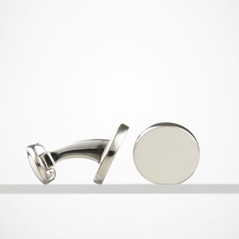Ralph Lauren Round Sterling Cuff Links - Lyst