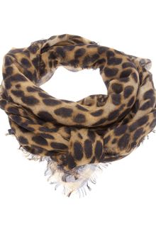 Alexander McQueen Skull and Leopard Print Scarf - Lyst