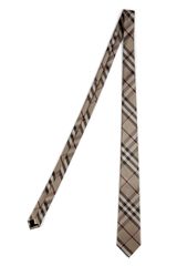 Burberry Smoked Trench Grey Checked Rohan Silk Tie