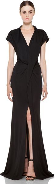 Givenchy Viscose Gown with Slit in Black - Lyst